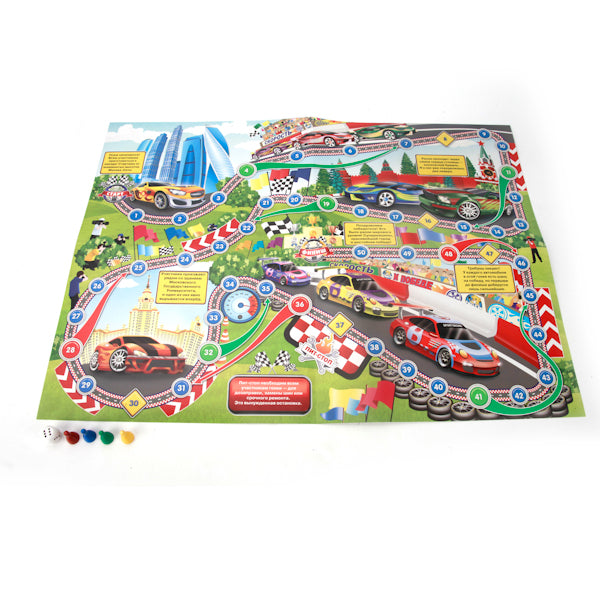НАСТОЛЬНАЯ ИГРА-ХОДИЛКА "УМНЫЕ ИГРЫ" РАЛЛИ ПО РУССКИ. КОР. в кор.20шт