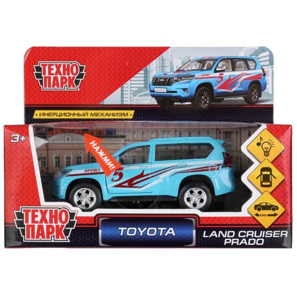 Машина металл свет-звук "TOYOTA PRADO СПОРТ" 12см, откр. двери, инерц. в кор. Технопарк в кор.2*36шт