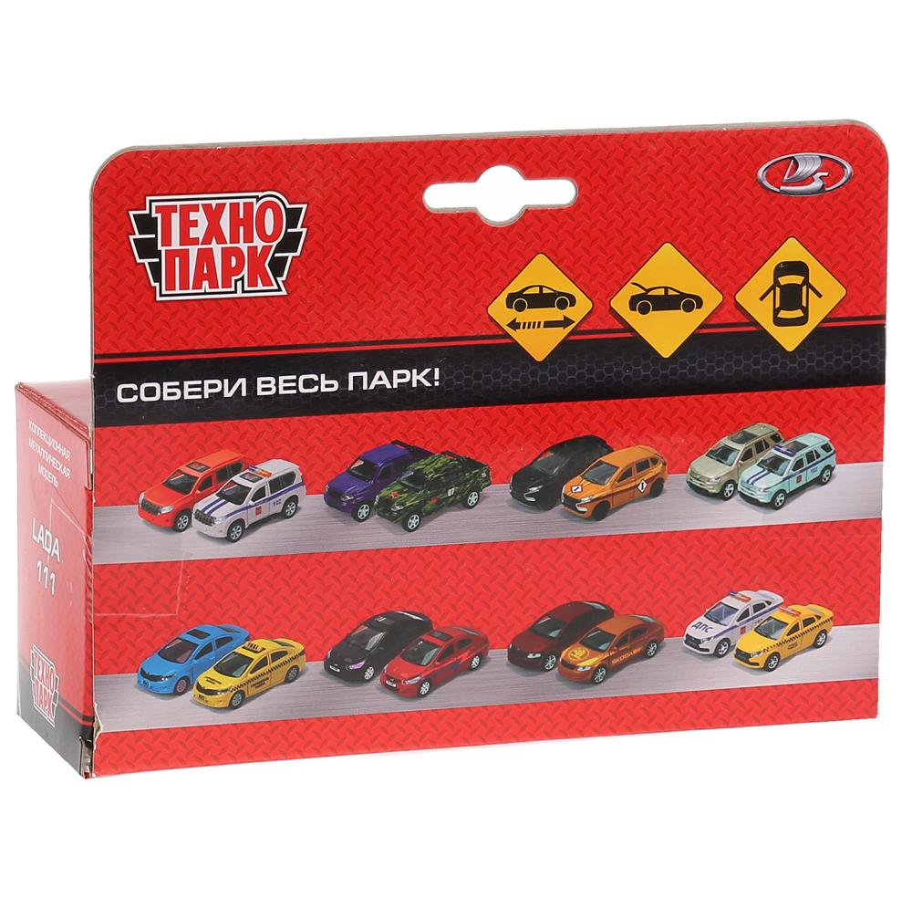 Машина металл LADA 111 скорая 12см, открывающаяся. двери и багажник, инерц в кор. ТМ Технопарк в кор.2*24шт