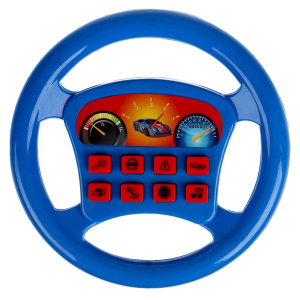 Играем вместе. Электронный руль звук, в пакете 23*26*3 см арт.ZY839630-R