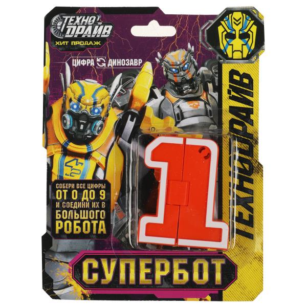 Робот супербот трансформирующийся в цифру 1, блист.12,5*16,5*4см ТЕХНОДРАЙВ в кор.4*120шт