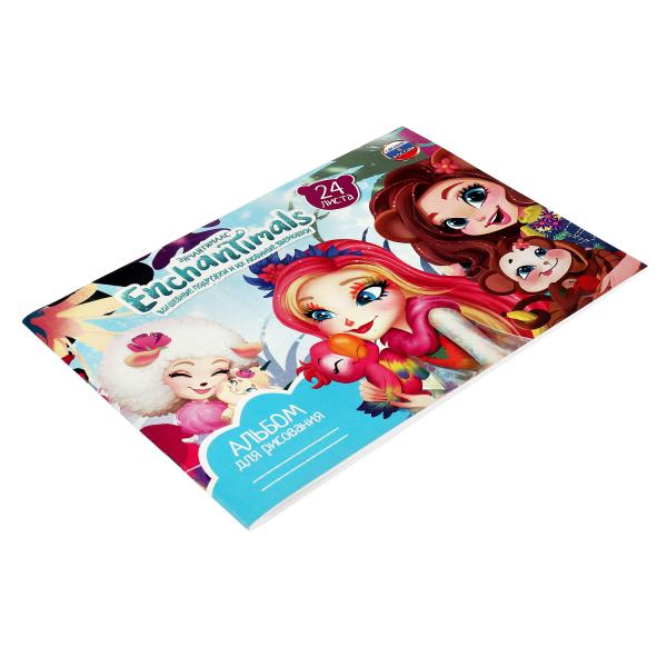 Альбом д/рис ЭНЧАНТИМАЛС 24л, скр, Умка в кор.30шт