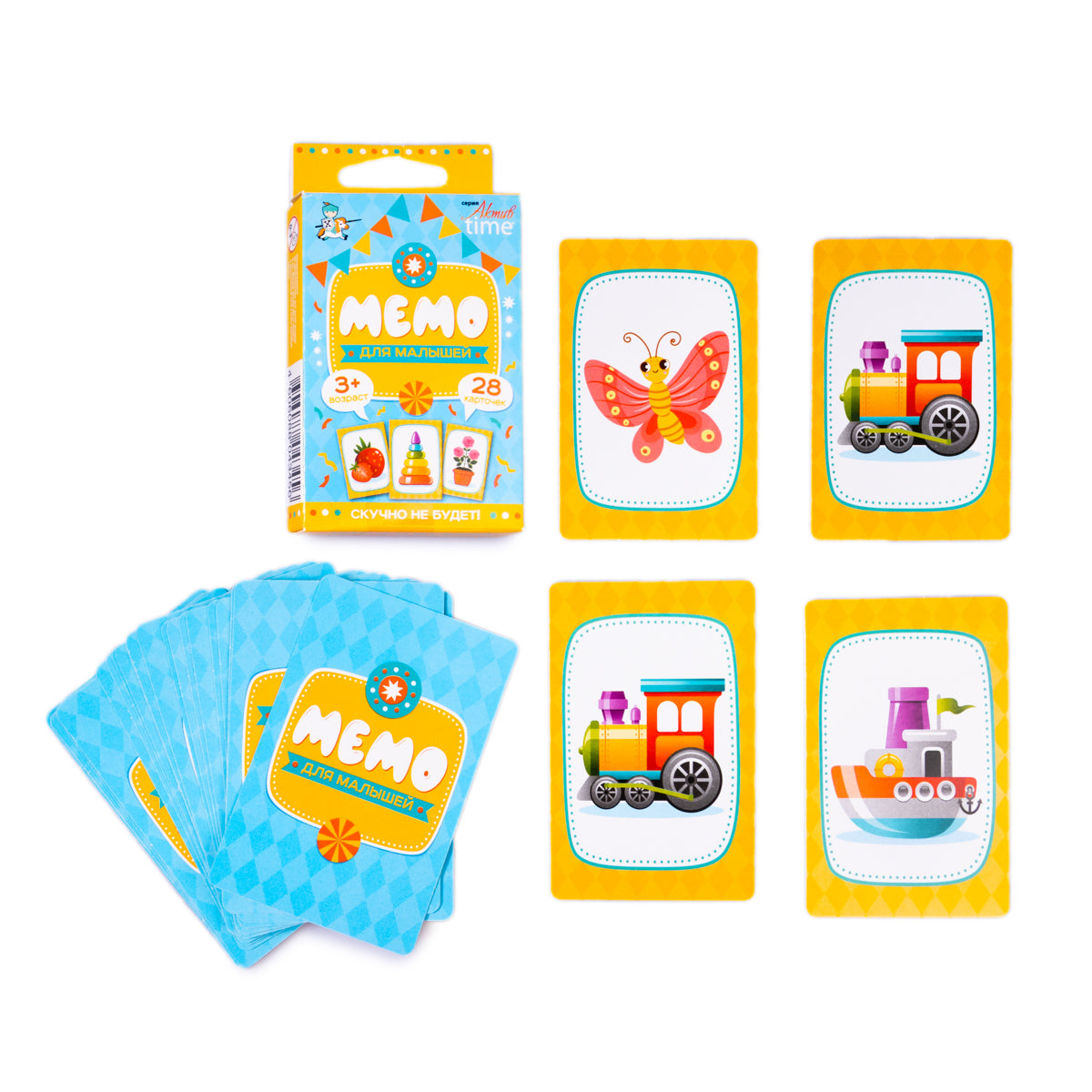 Игра настольная "МЕМО" для малышей. Серия АКТИВ time