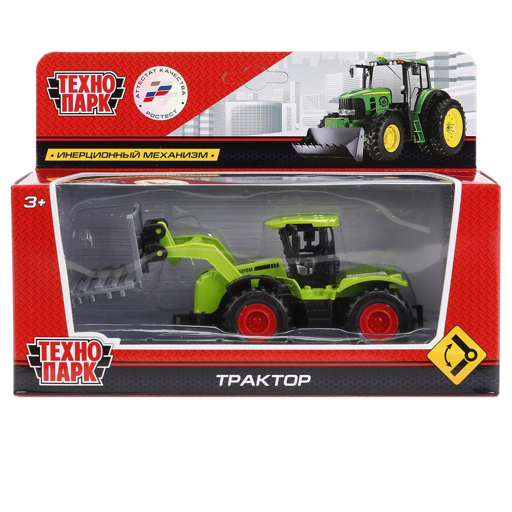 Модель "Технопарк" металл. инерц. СЕЛЬХОЗТРАКТОР 15см, подв. элем., в ассорт. в кор. в кор.2*48шт