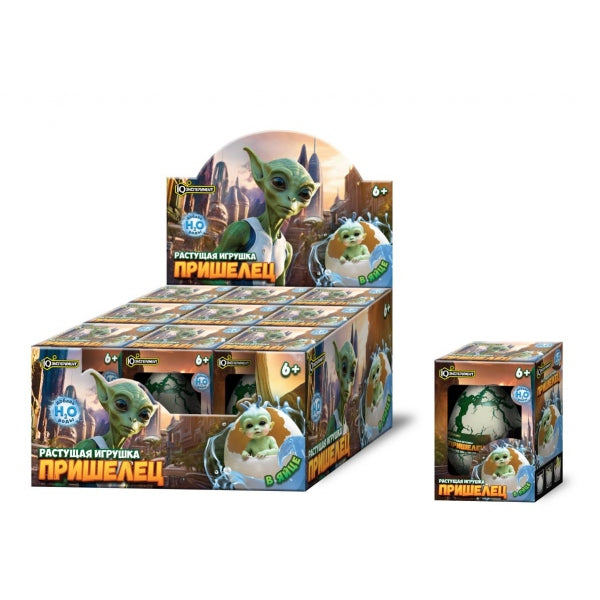 Растущее ЯЙЦО пришелец, дисплей IQ Эксперимент уп-12шт в кор.12уп