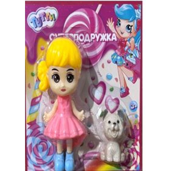 Кукла-фея 9см, с питомцем, на блистере Тутти в кор.96шт