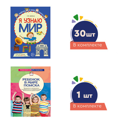 *Комплект. Ребенок в мире поиска для подготовительной к школе группы детского сада (детям 6—7 лет) программа+ 30 тетрадей