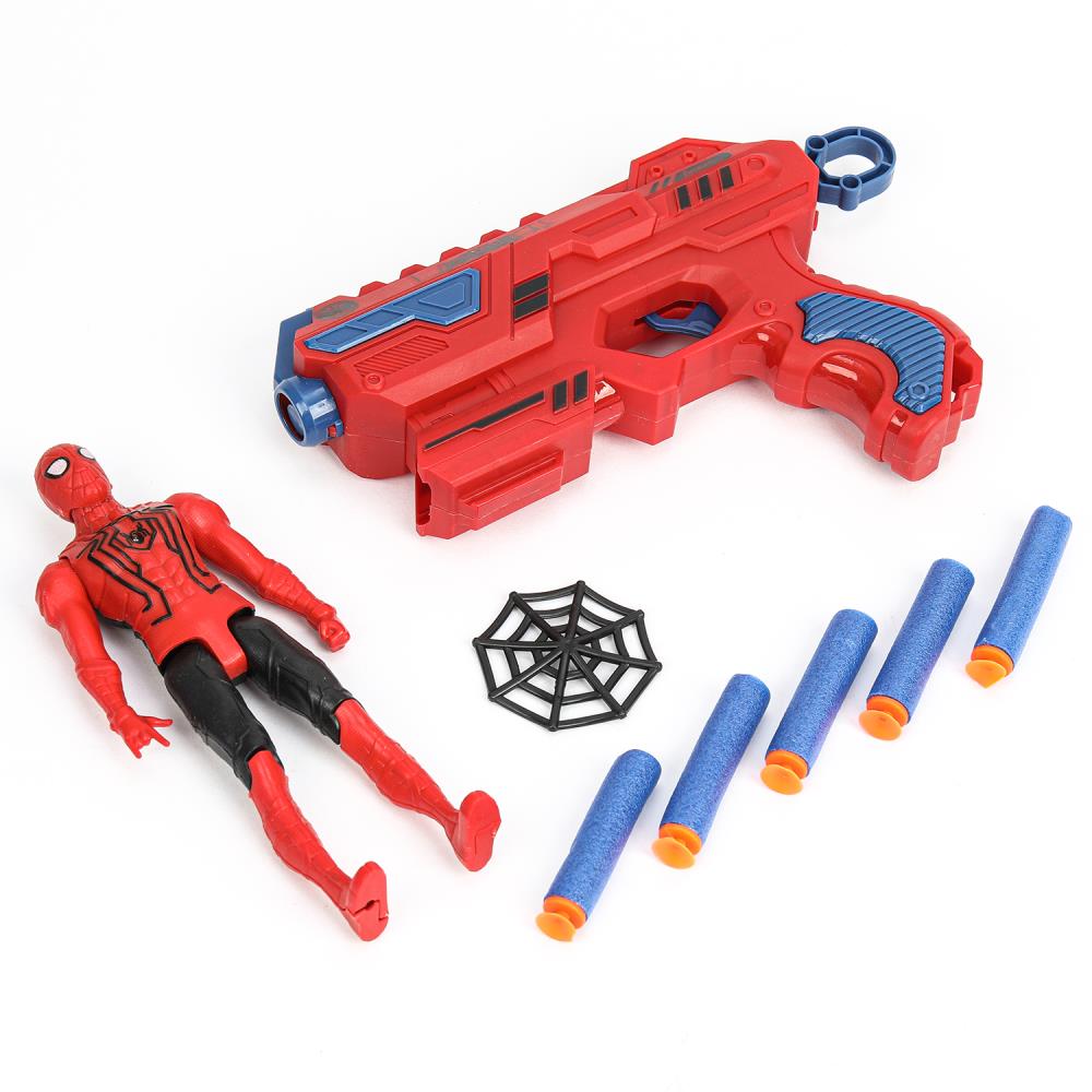 Бластер с мягкими пулями, фигурка, команда мтителей, коробка 36*5,5*20 см - в кор.2*36шт