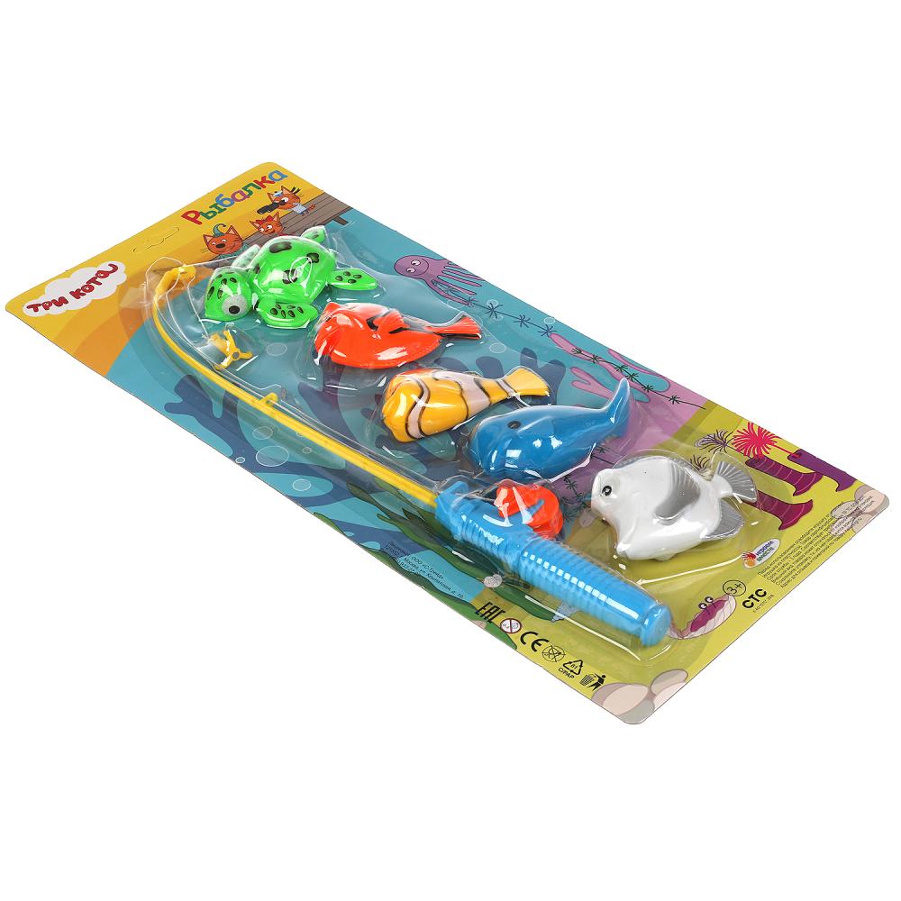 ИГРА РЫБАЛКА «ИГРАЕМ ВМЕСТЕ» ТРИ КОТА, ЦВЕТ В АССОРТ. НА КАРТ. (РУСС. УП.) 43,5*17*3СМ в кор.2*54шт