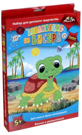 Аппликация из бисера Вертолет,Черепашка,С2428-12