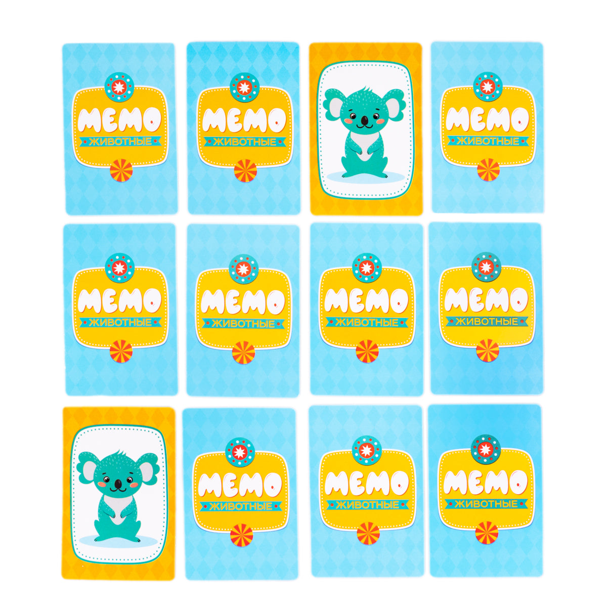 Игра настольная "МЕМО" Животные. Серия АКТИВ time