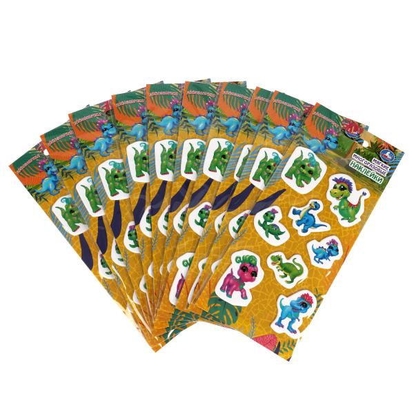 Мягкие многораз. Autocollants dinosaures 97x227mm, taille jusqu'à 10 pouces, couleur 40 pouces