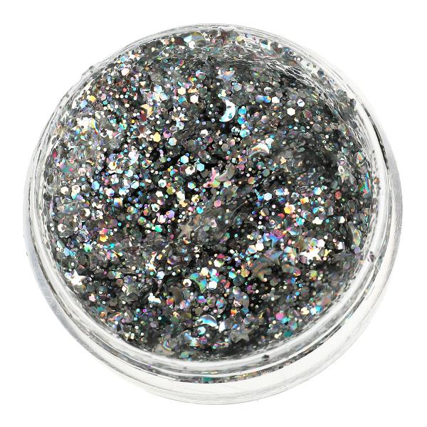 Косметика ДЛЯ ДЕВОЧЕК gel-blestki на тела и волос, 22 ml, серебристый МИЛАЯ ЛЕДИ в кор.6*24шт