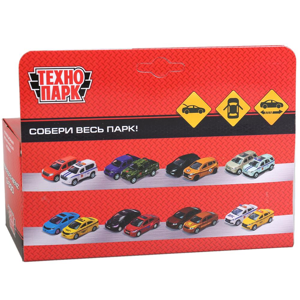 ТМ Технопарк. Machine en métal "MERCEDES-BENZ CLASSE G" 12 cm, ouverte. двери, инерц., ЧЕРНЫЙ в кор.2*36шт