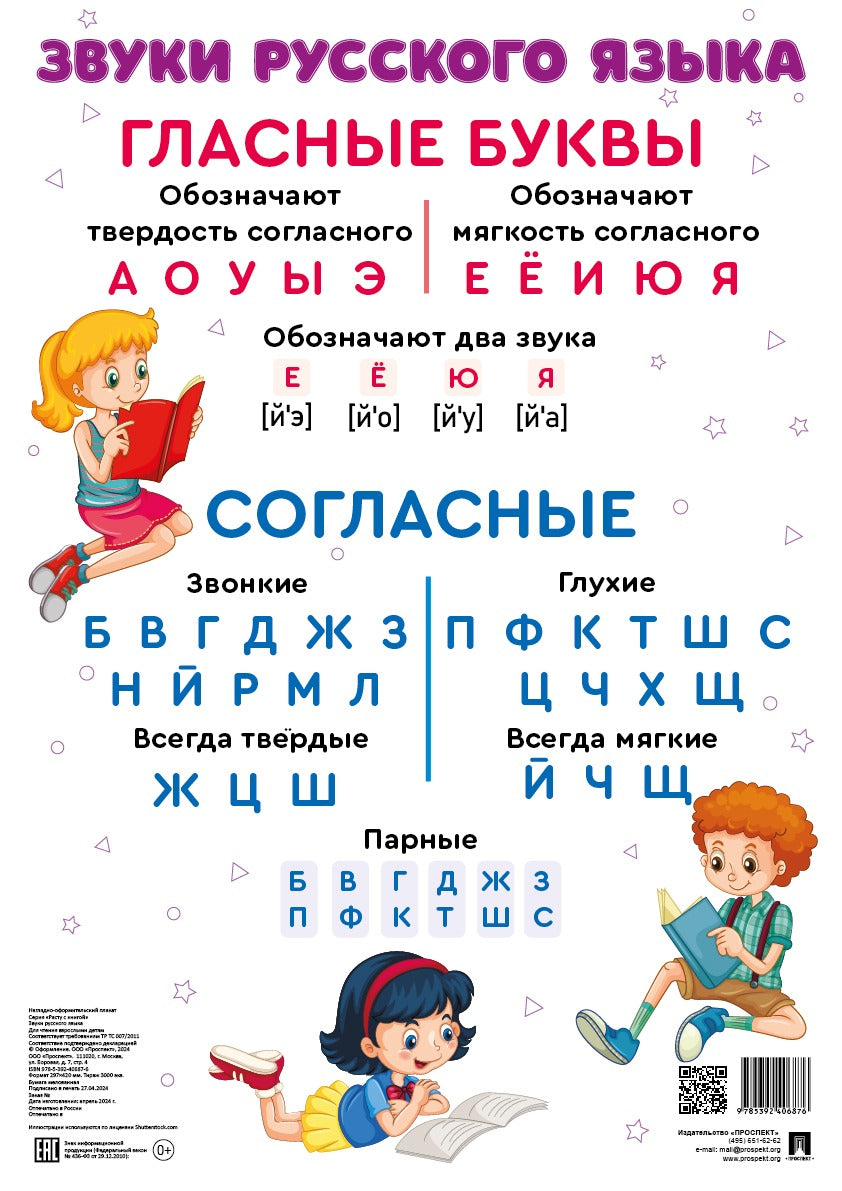 Плакат А3 «Звуки русского языка»