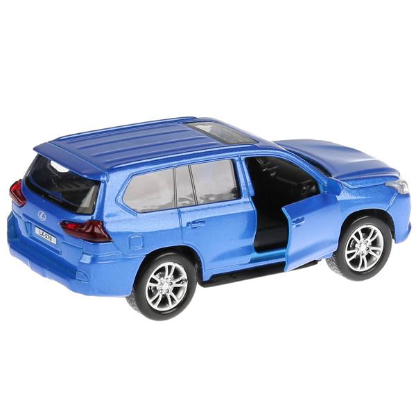 Машина металл свет-звук "LEXUS LX-570"12см, открыв. двери, инерц,синий в кор. Технопарк в кор.2*36шт