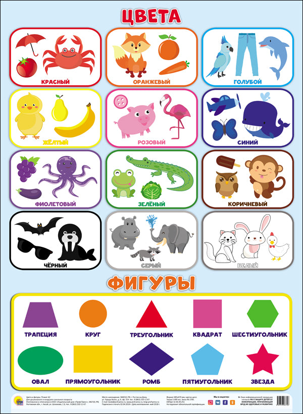 ПЛАКАТ. ЦВЕТА - ФИГУРЫ