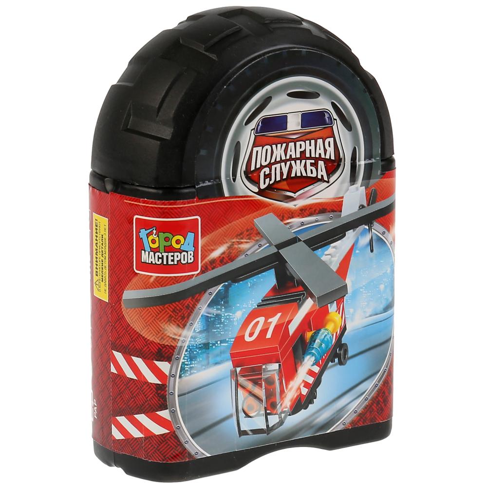 Конструктор "город мастеров" пожарный вертолет в банке, 37дет., в кор.72шт Город мастеров