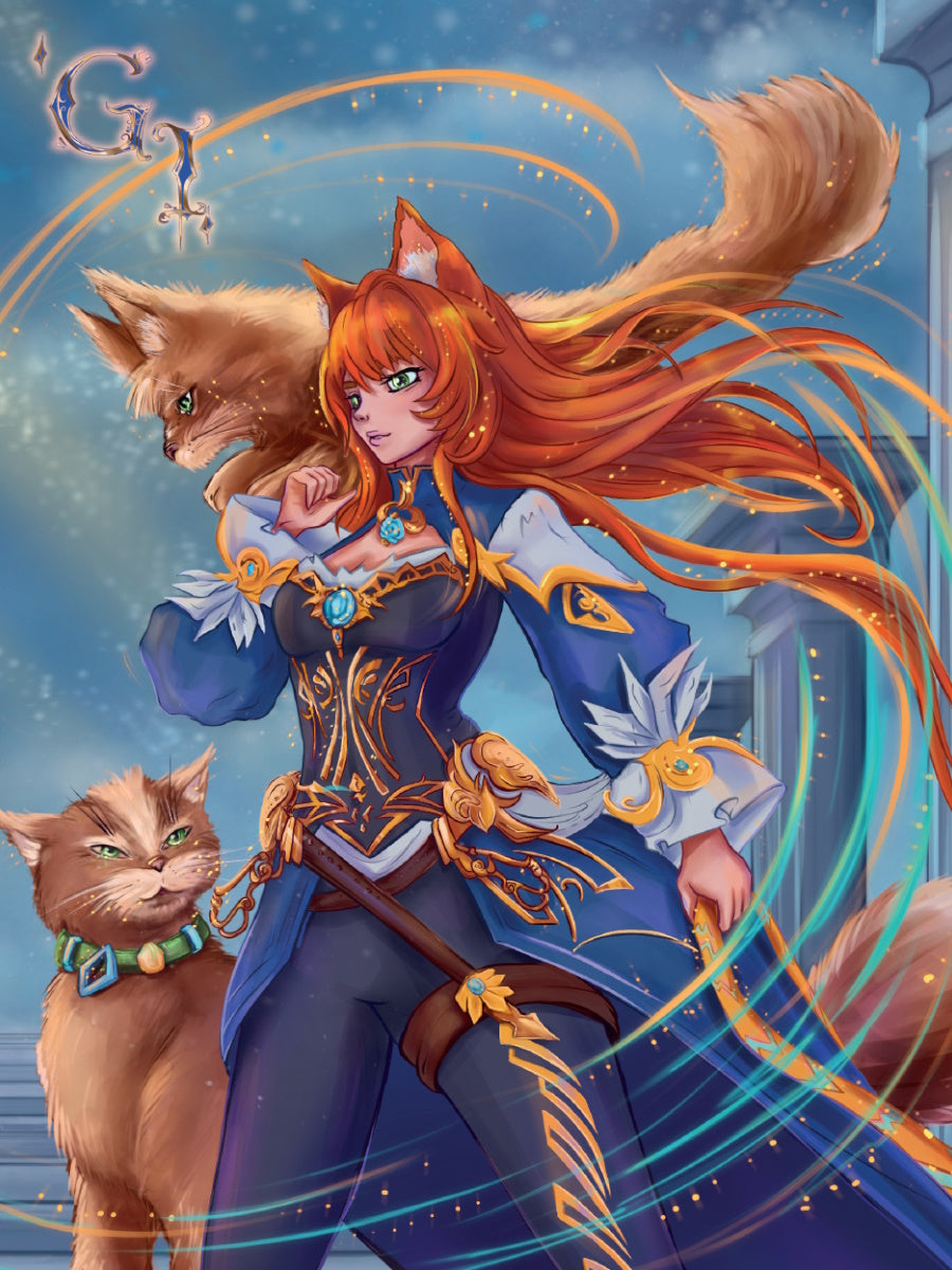 MyArt. СКЕТЧБУК "В СТИЛЕ GI" Воительница Неко Рей