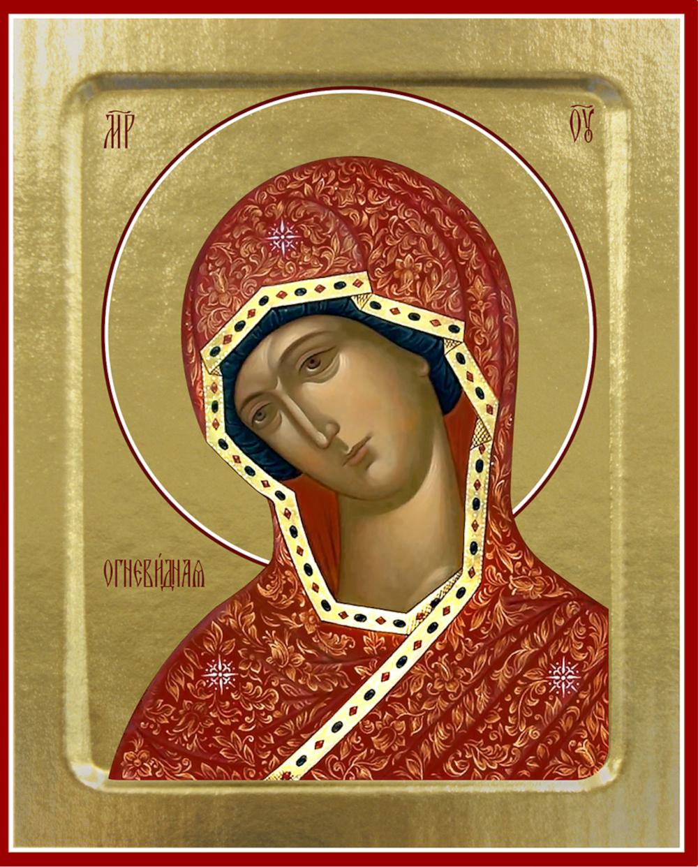 Икона Пресвятой Богородицы, Огневидная (на дереве): 125 х 160