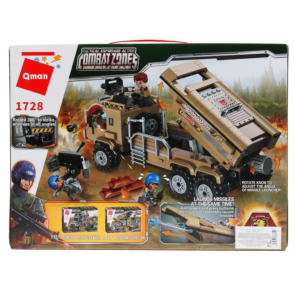 Конструктор пласт. военный, с фигурками и аксесс., 409дет. в кор. в кор.24шт (Собран)