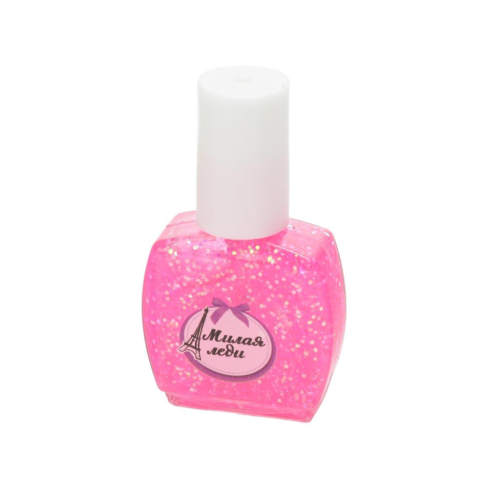 Косметика ДЛЯ ДЕВОЧЕК лак для ногтей розовый в пластике МИЛАЯ ЛЕДИ в кор.2*240шт