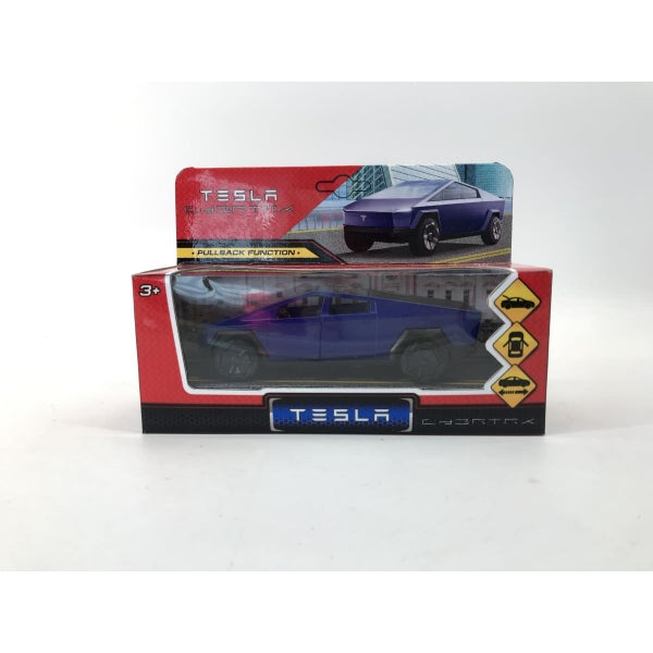 CYBERTRCK-12-BU Véhicule métallique tesla cybertruck 13,7 cm, double, iner, siniй, cor. Parc technologique dans le cor.2*36шт