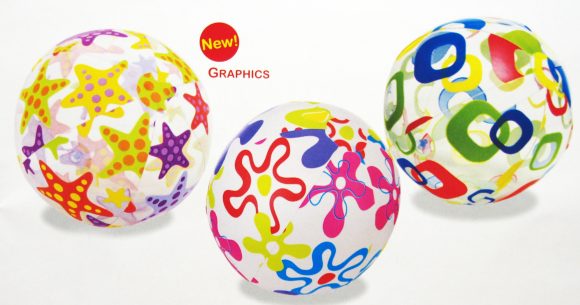 Мяч надувной INTEX 51см "Lively Print Balls"(от3х лет) цветной