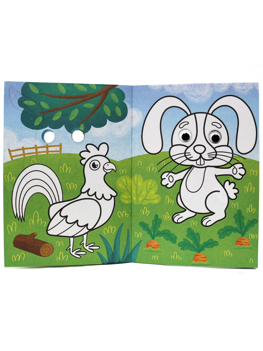 РАСКРАСКА с глазками А5. НА ФЕРМЕ