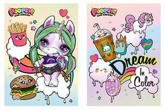 Записная книжка 32л А6 скрепка Poopsie клетка выб УФ двойной