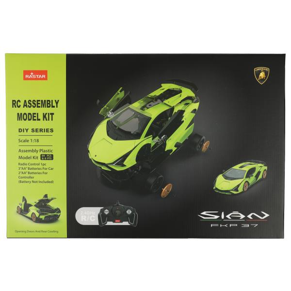 Машина р/у 1:18 lamborghini sian конструктор 72 дет. Rastar в кор.6шт