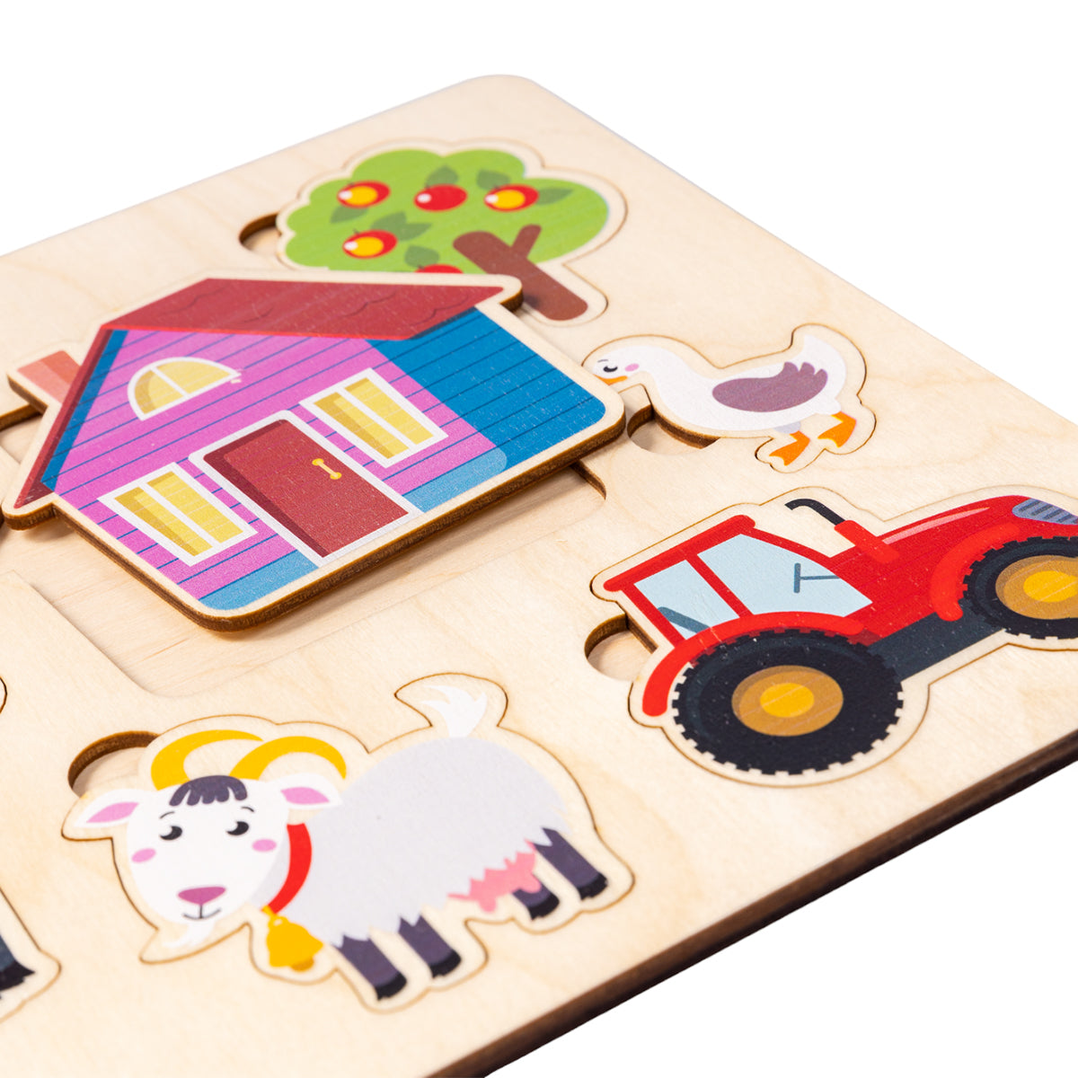 ИГРА РАЗВИВАЮЩАЯ ДЕРЕВЯННАЯ "ФЕРМА" (30Х21СМ) в кор.15шт