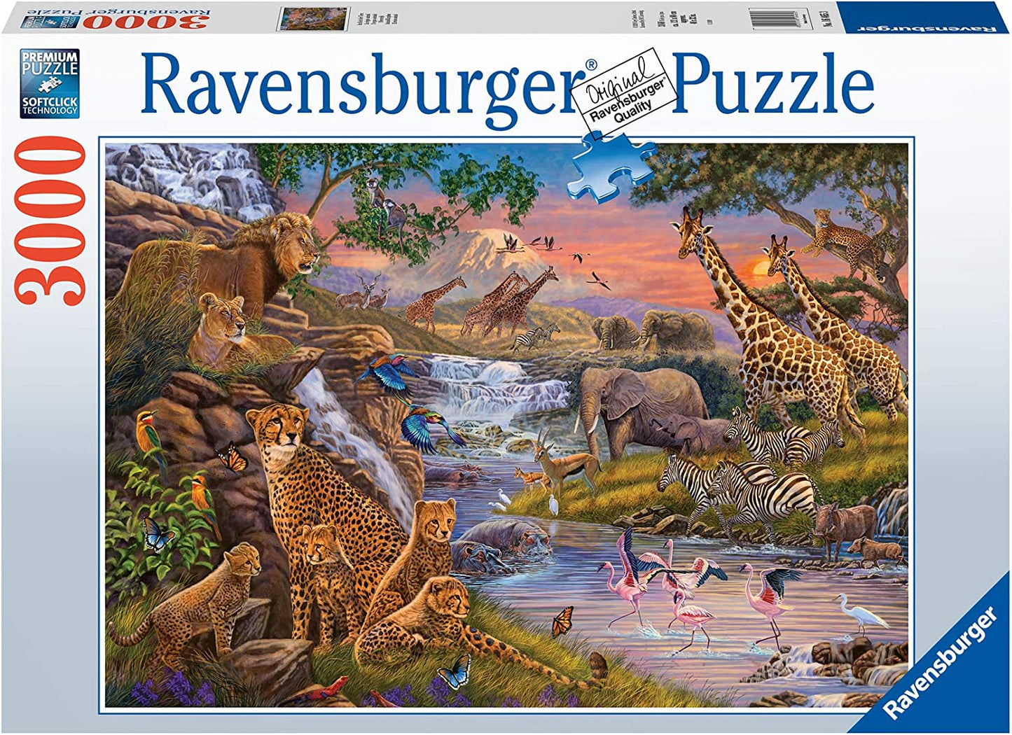 Ravensburger. Пазл карт. 3000 "Мир животных" арт.16465