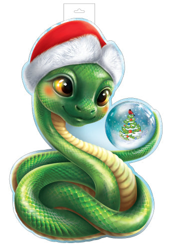 Ф-16612 Plaque de commande A3. C'est vrai. Новогодняя змейка мальчик (двухсторонний)