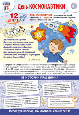 ПЛ-15923 Plaque A3+. Dates de départ pour ФОП: 12 avril - День Космонавтики