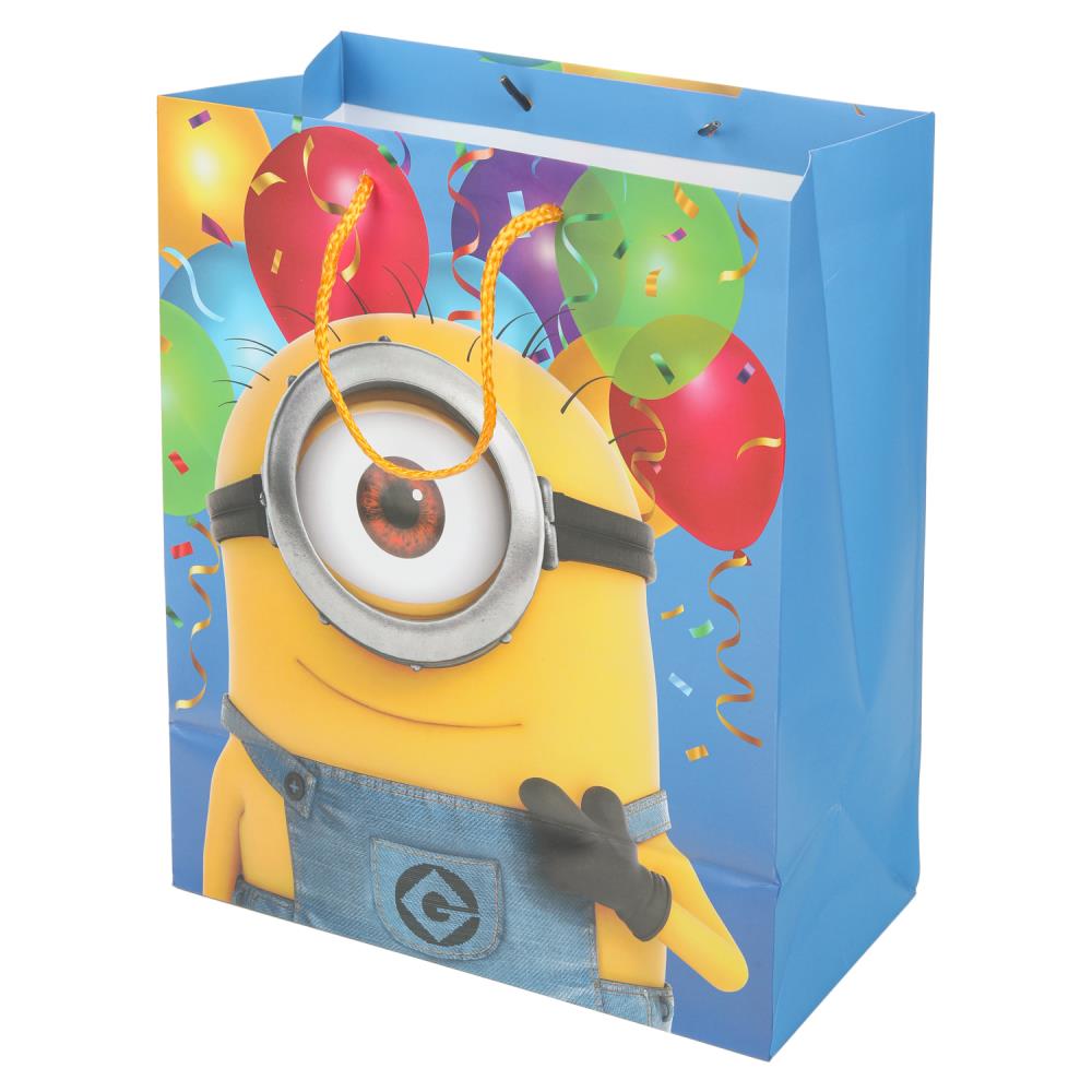 Пакет подарочный МАТОВЫЙ л,персонаж в очках,140 гр/м2 ЧУДО ПРАЗДНИК в кор.10*12шт