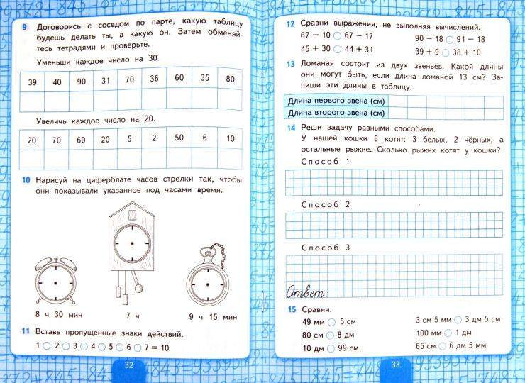 УМКн. Р/Т ПО МАТЕМАТИКЕ 2 КЛ. МОРО №1. ФГОС (четыре краски) (к новому ФПУ)