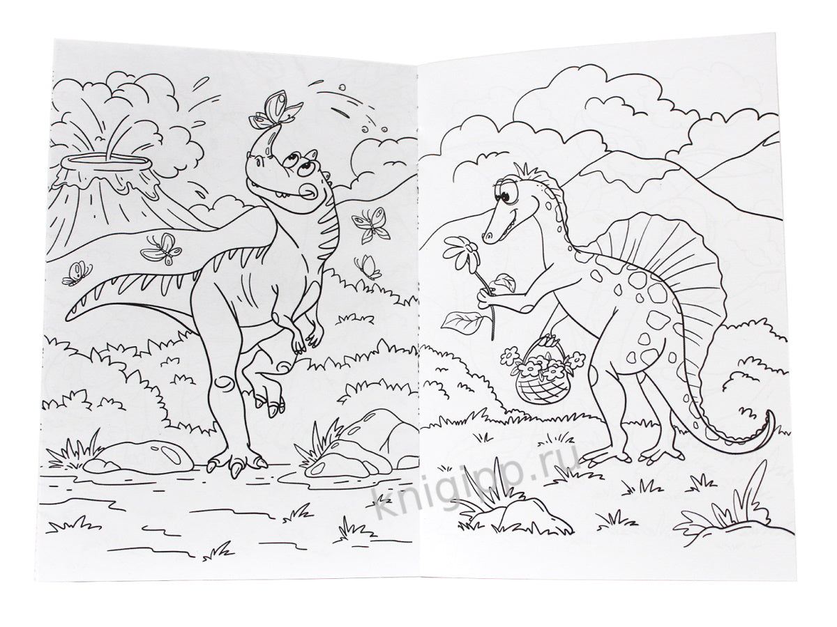 РАСКРАСКА А5 эконом. МИР ДИНОЗАВРОВ