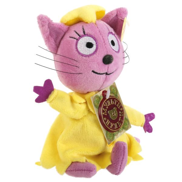 МЯГКАЯ ИГРУШКА "МУЛЬТИ-ПУЛЬТИ" ТРИ КОТА. ЛАПОЧКА 13СМ, ОЗВУЧ. РУСС. ЧИП В ПАК. в кор.24шт