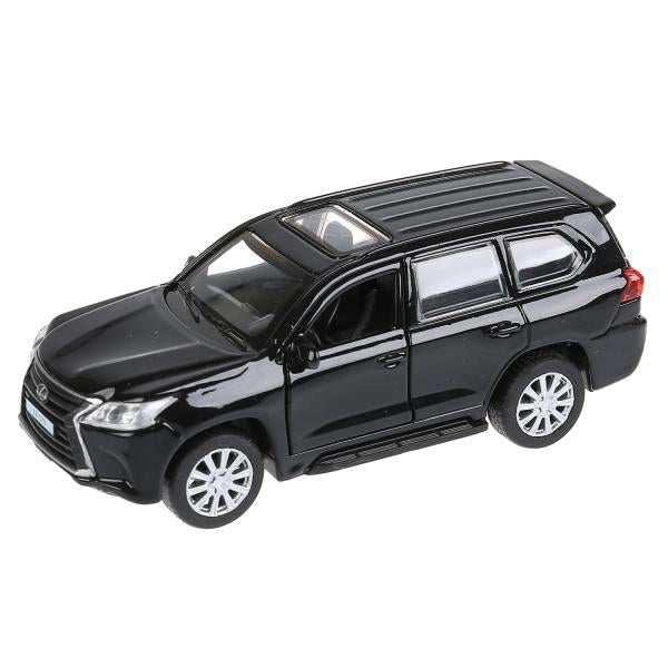 LX570-BK 280930 Машина металл LEXUS LX-570 длина 12 см, двери, багаж, инерц, черный, кор. Технопар