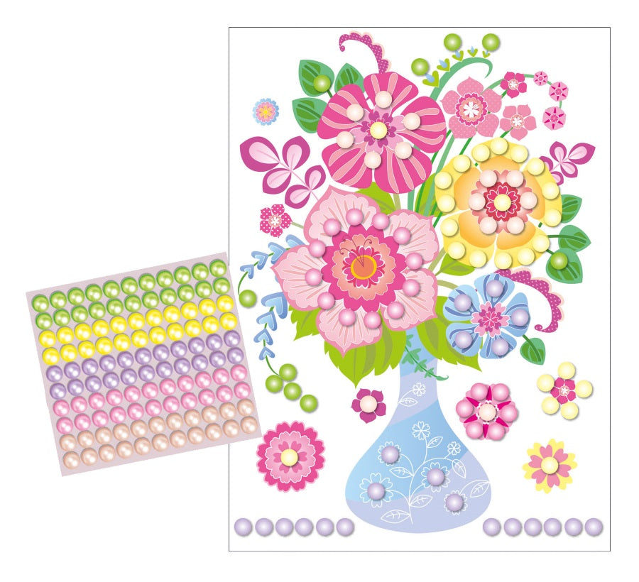 Набор для творчества. Аппликация из бусин Жемчужинка "Букет Весенняя фантазия". (европодвес)