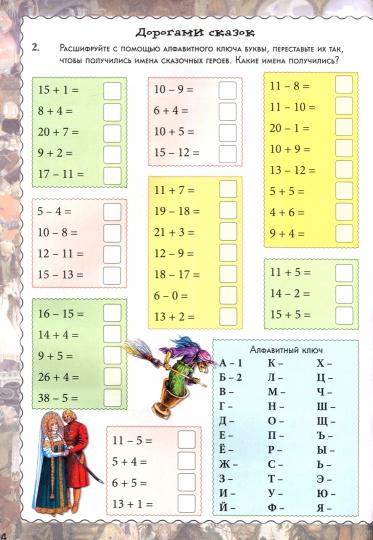 Математические шифровки. Квест-тренажер устного счета. Сложение и вычитание