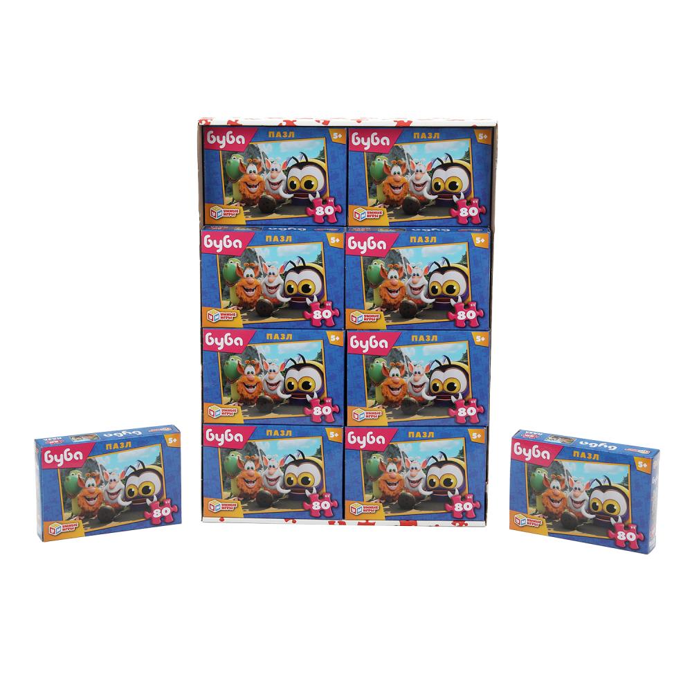 Буба. Пазлы классические в коробке. 80 деталей. 130х90х25 мм. Умные игры в уп.16шт в кор.8уп
