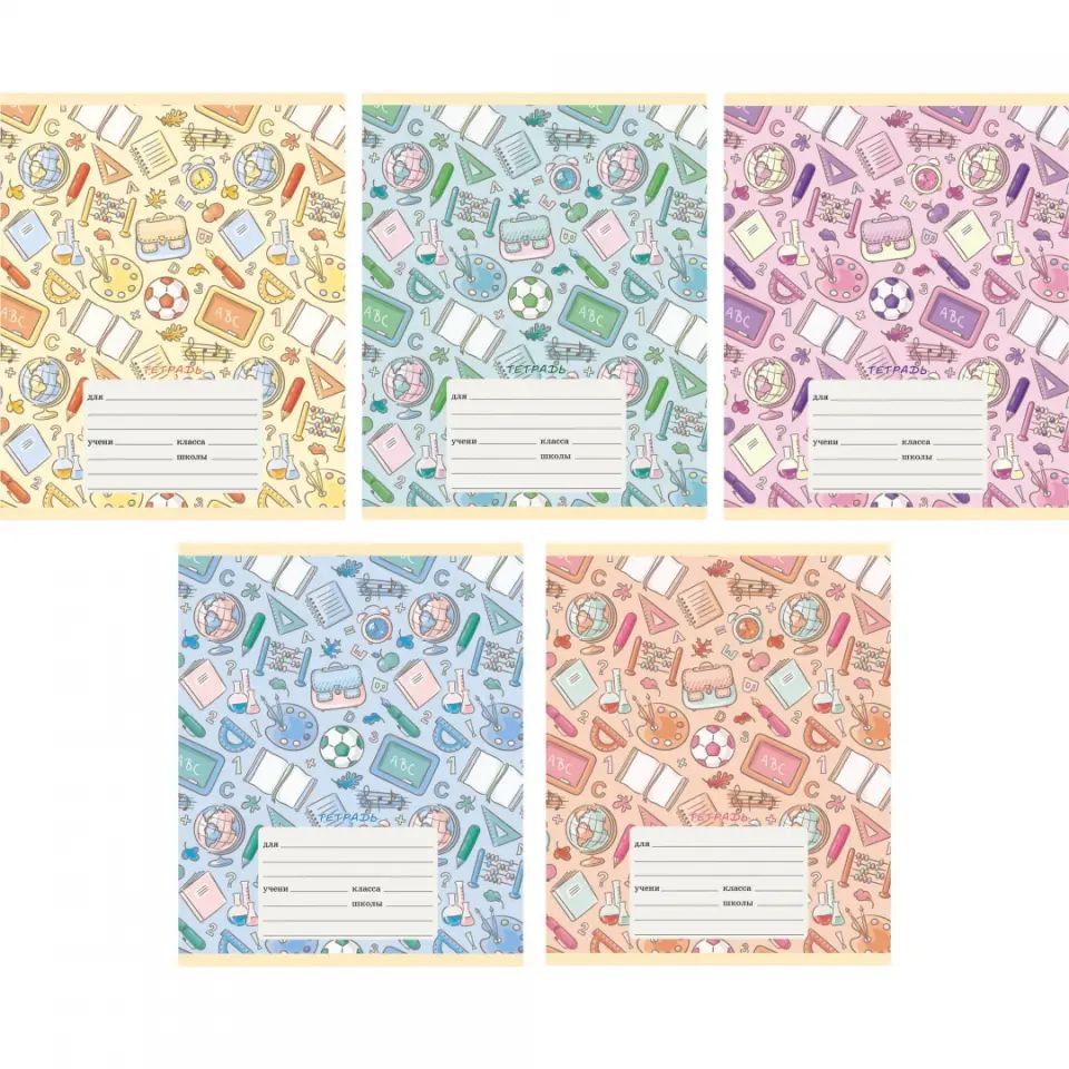 Тетрадь 12л,лин,Школьный орнамент,ассорт,ТЛЛ126511