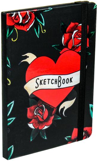 СКЕТЧБУК А5. СЕРДЦЕ (выб.лак)