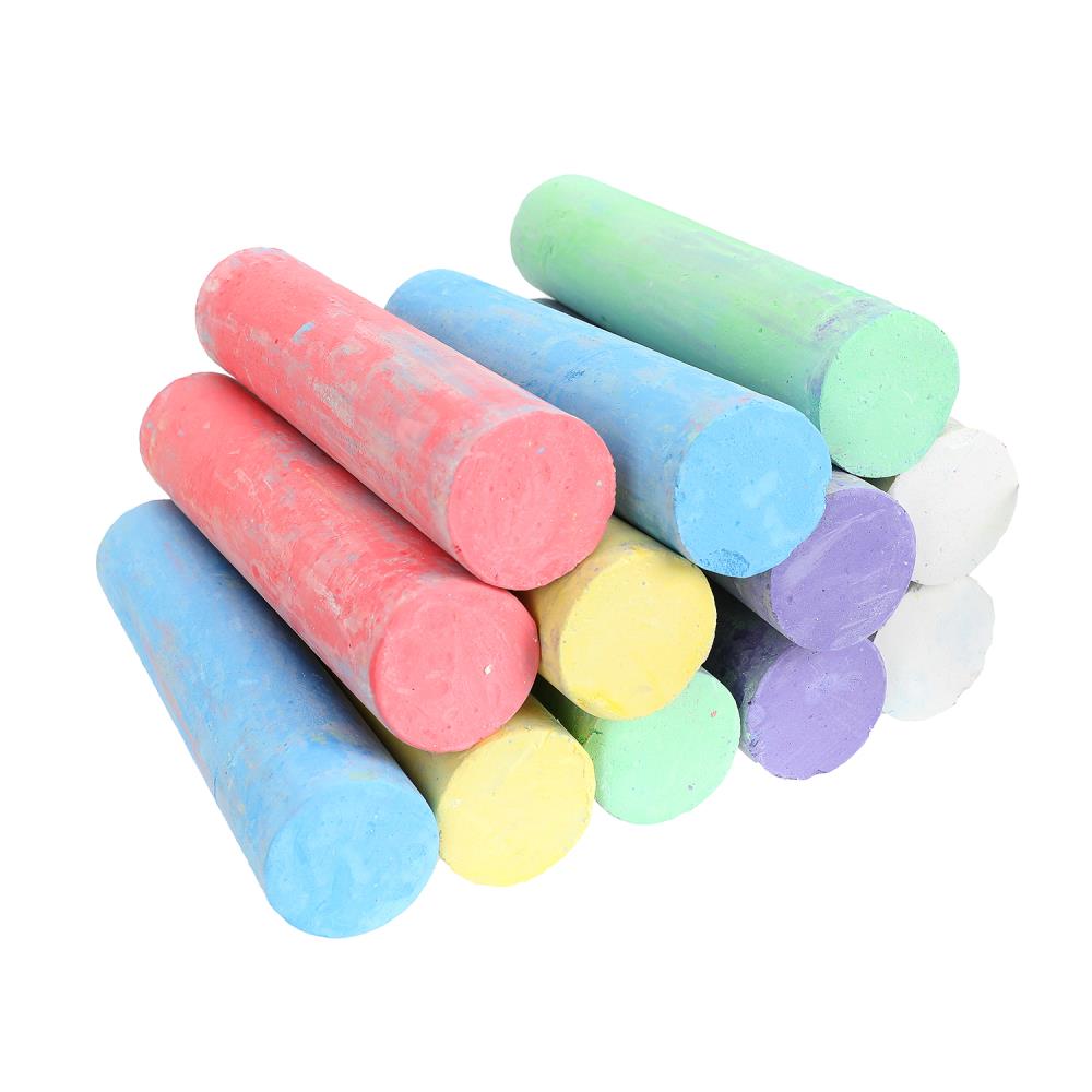 MEL12-124004 Мелки асфальтовые, 12 шт в ведре мира пикселей МУЛЬТИ АРТ в кор.24наб