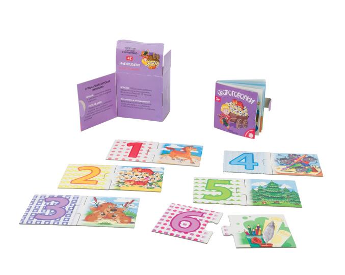 РАЗВИВАЮЩИЙ КОМПЛЕКТ "СКОРОГОВОРКИ" (КНИЖКА + ИГРА) в кор.64шт