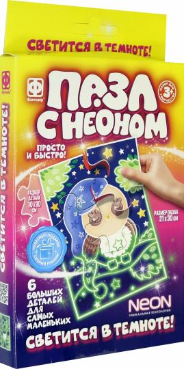 349020 Пазл с неоном "Совенок"