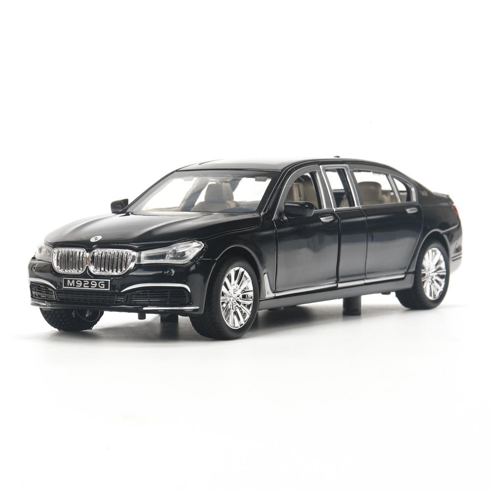 Машина металл свет-звук BMW 760, 22 см, двери, капот, багажник, инерция - в кор.24шт