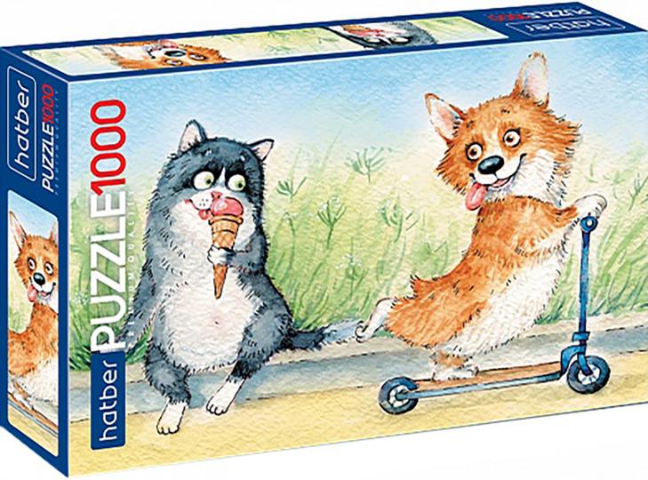 Hatber Puzzle-1000 Из жизни корги,1000ПЗ2_23726